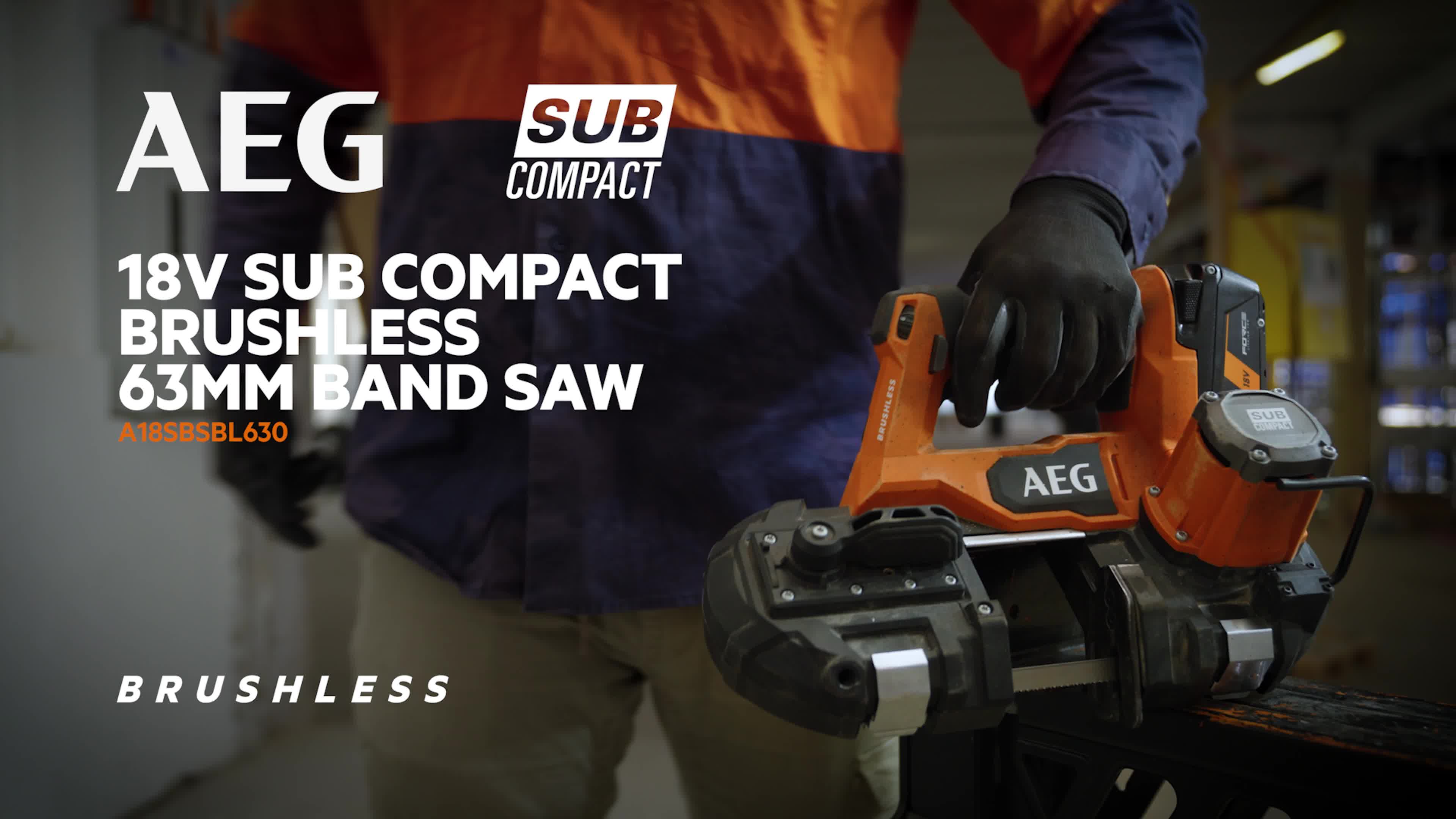 AEG 18V Sub Compact Brushless 63mm Band Saw