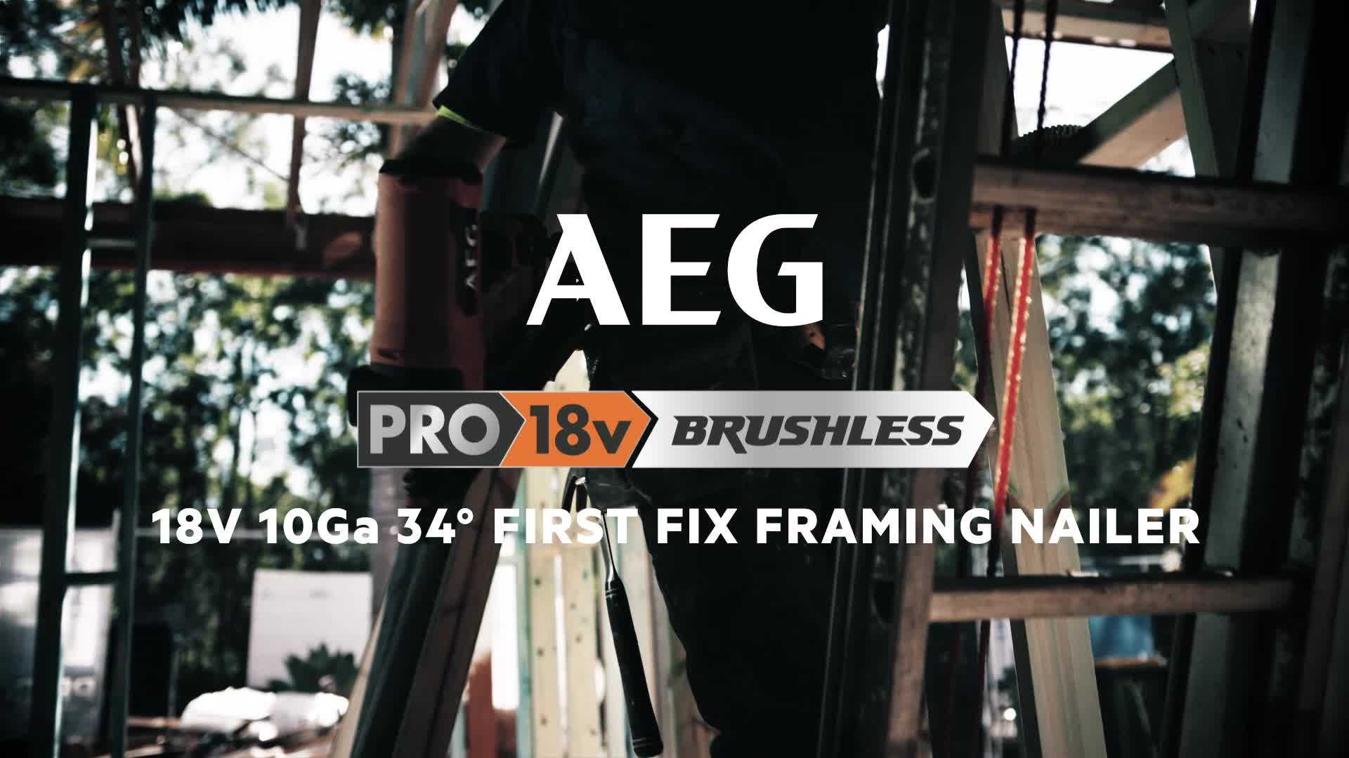 AEG 18V Brushless 10Ga First Fix Framing Nailer